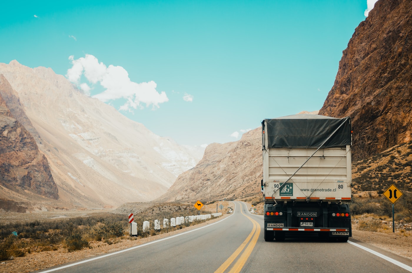 Heavy-haulage truck moving oversized project cargo by road
